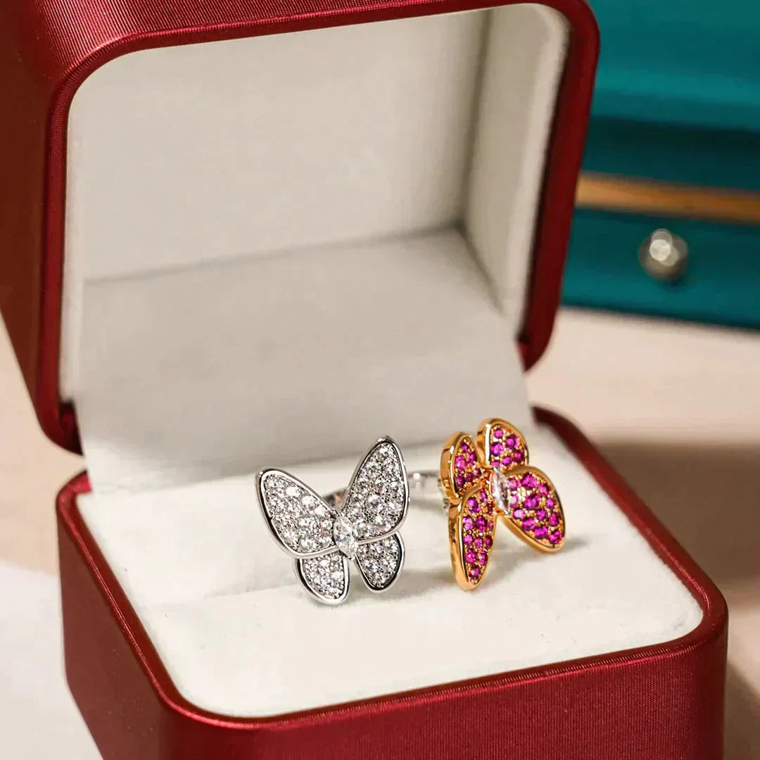 [Shinejoy]TWIN BUTTERFLY DIAMOND RING
