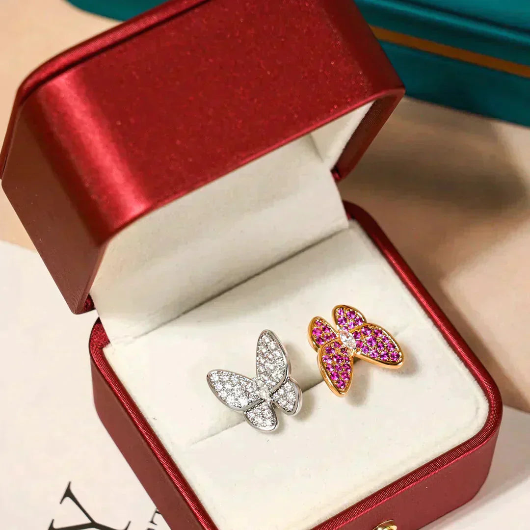 Bague en diamant papillon double [Shinejoy]