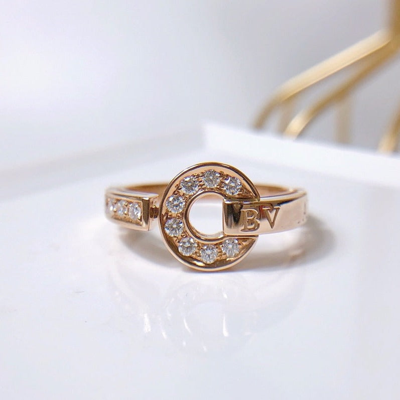 [Shinejoy] BAGUE DE RÊVE DIAMANT OR ROSE