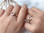 [Shinejoy] BAGUE DE RÊVE DIAMANT OR ROSE
