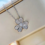 [Shinejoy]CLOVER DIAMOND NECKLACE SILVER