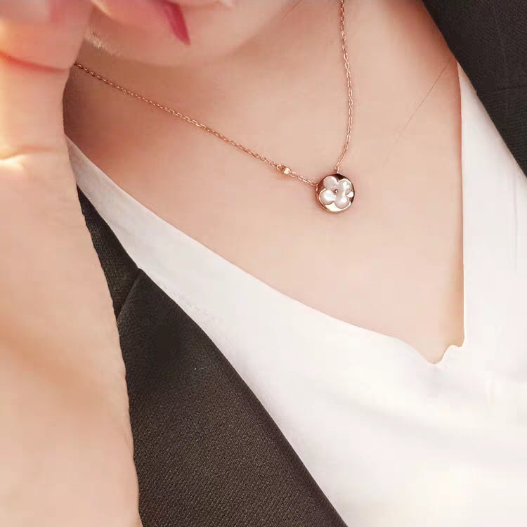 [Shinejoy]SUN MOP GOLD 1 DIAMOND NECKLACE