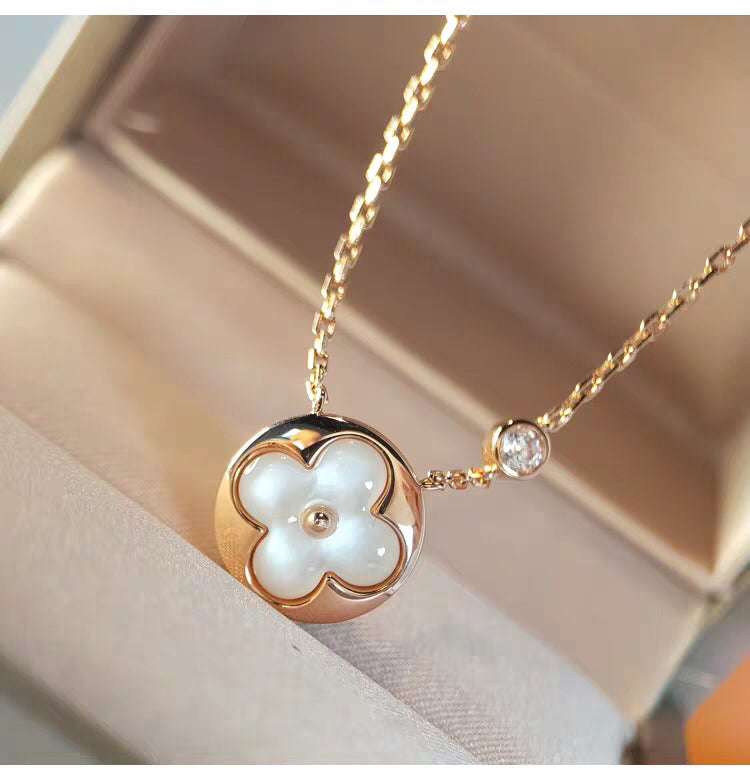 [Shinejoy]SUN MOP GOLD 1 DIAMOND NECKLACE