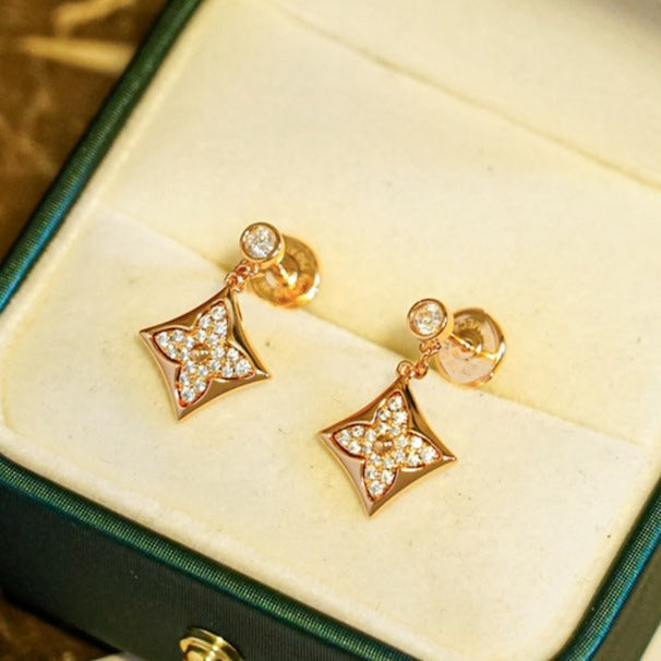 [Shinejoy]STAR DIAMONDS EARRINGS GOLD