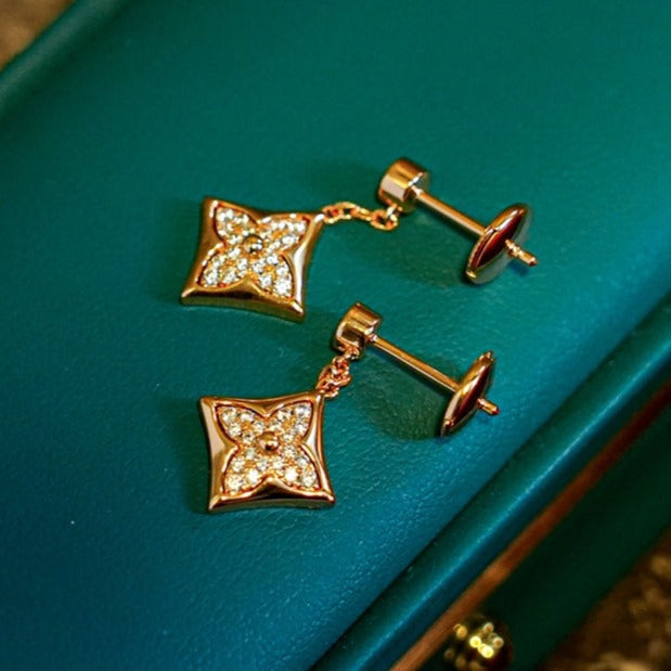[Shinejoy]STAR DIAMONDS EARRINGS GOLD