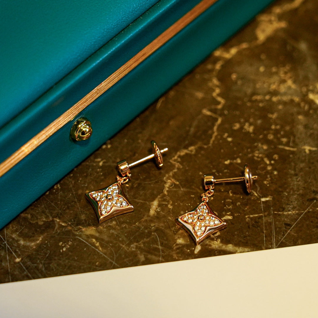 [Shinejoy]STAR DIAMONDS EARRINGS GOLD