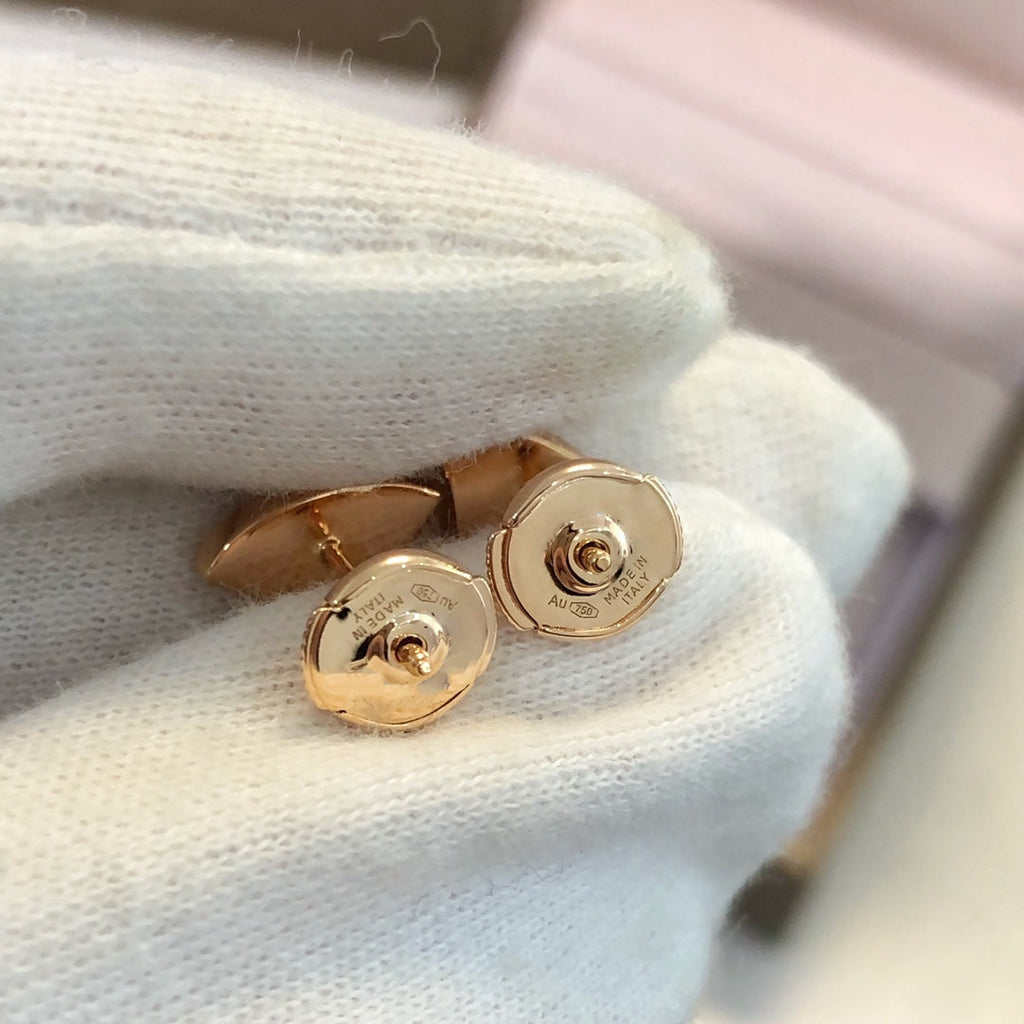 [Shinejoy]DREAM EARRINGS 3 MOTIFS ONYX MOP PINK GOLD