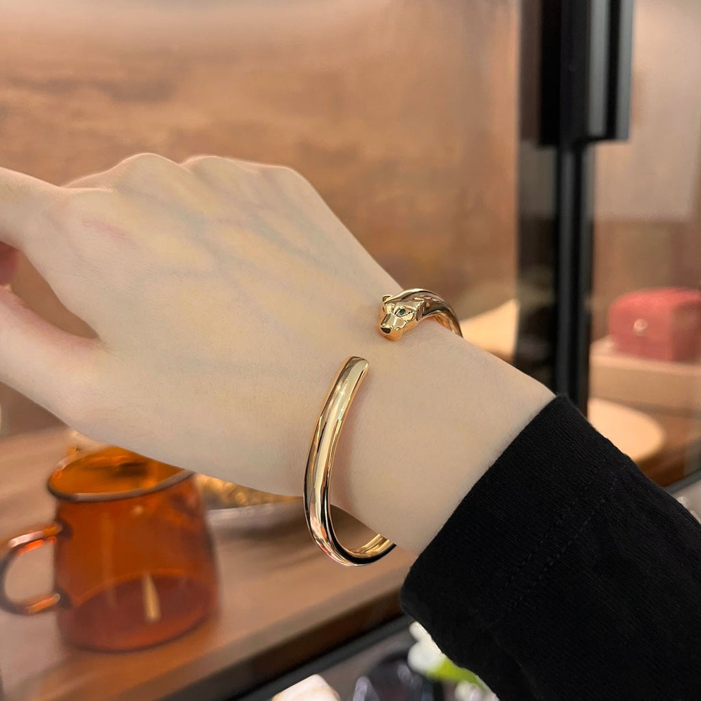 [Shinejoy]PANTHERE GOLD OPEN BRACELET