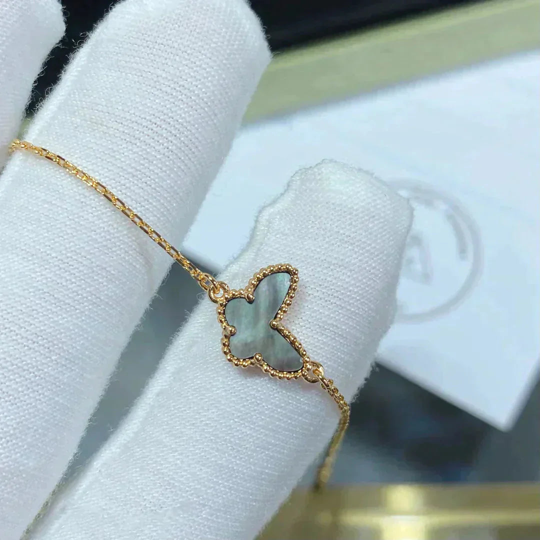 [シャインジョイ]バタフライ ダークモップ バタフライブレスレット