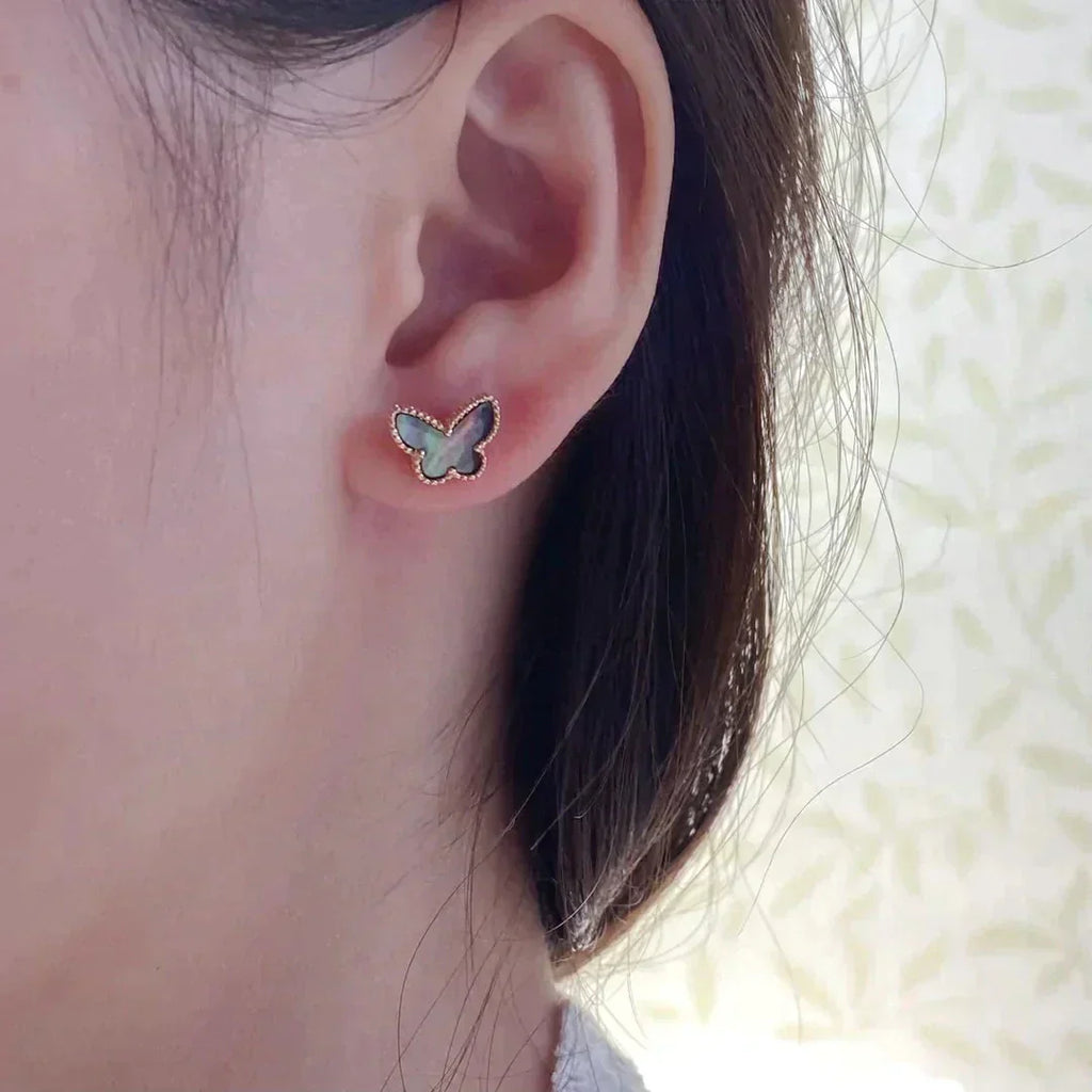 [Shinejoy]BUTTERFLY DARK MOP  EARRINGS