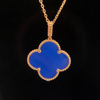 [Shinejoy]CLOVER 25MM NECKLACE TURQUOISE ROSE GOLD