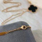 [Shinejoy]CLOVER 25MM NECKLACE GOLD ONYX