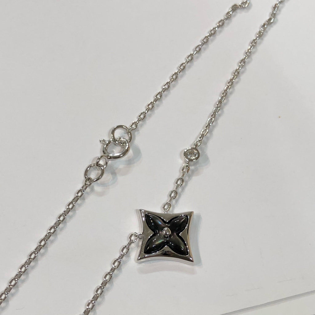 [Shinejoy]STAR BLACK MOP NECKLACE