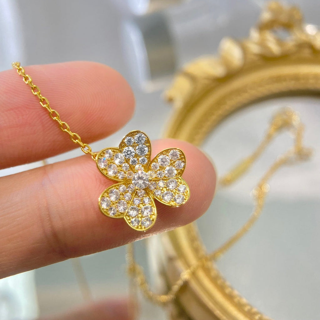 [Shinejoy]FLOWER DIAMOND NECKLACE