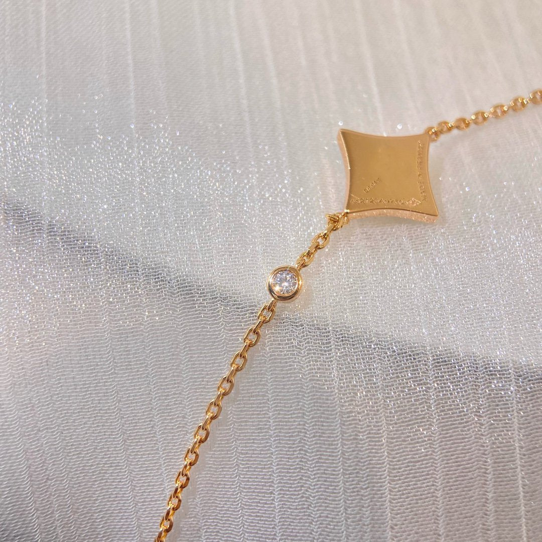 [Shinejoy]カラースター ピンクゴールド ダイヤモンドブレスレット