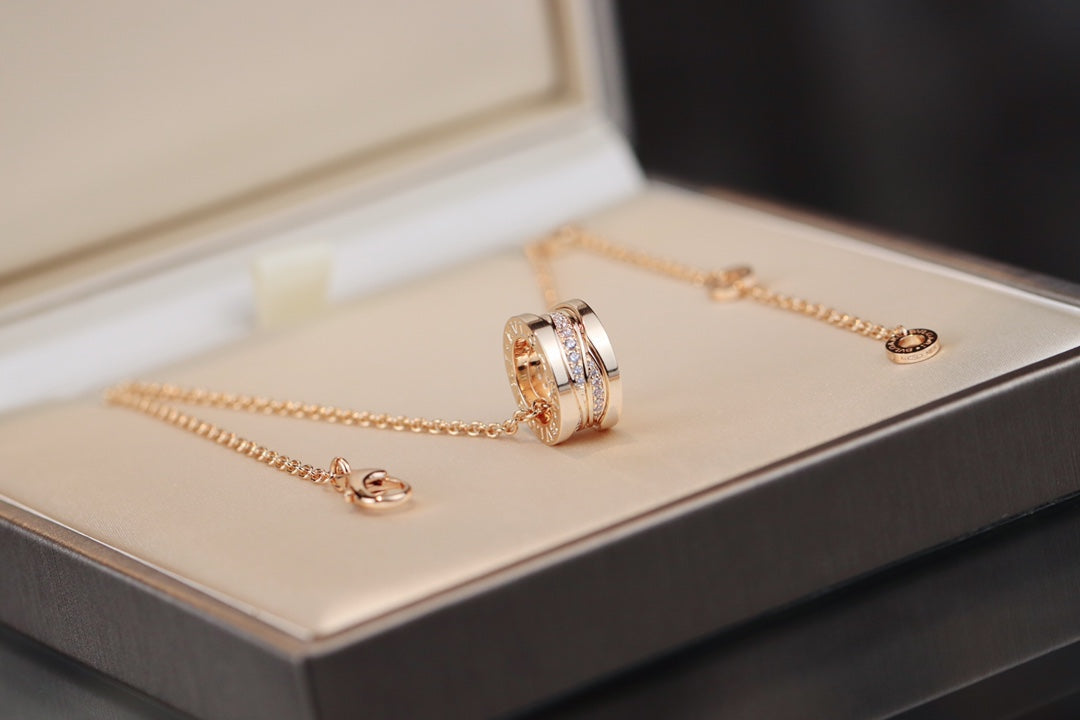 [Shinejoy]ZERO 1 PINK GOLD DIAMOND NECKLACE