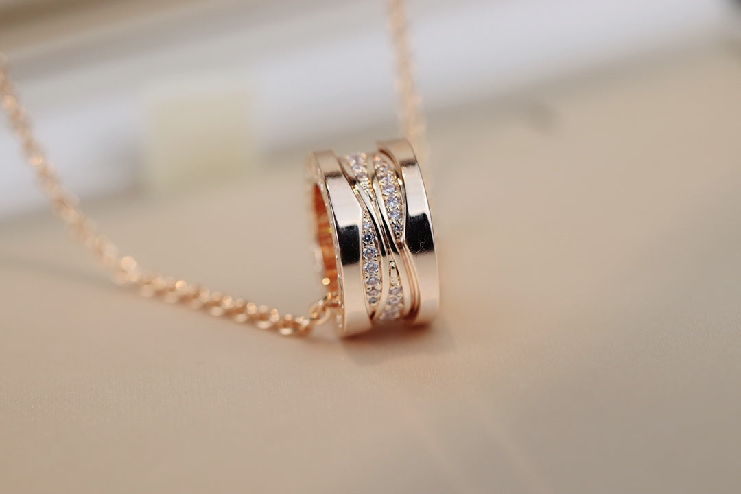 [Shinejoy]ZERO 1 PINK GOLD DIAMOND NECKLACE