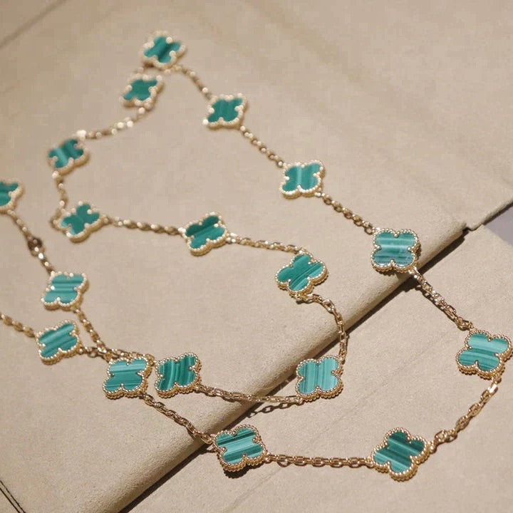 [Shinejoy]CLOVER 20 MOTIFS MALACHITE GOLD