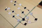 [Shinejoy]CLOVER 20 MOTIFS ONYX DIAMOND SILVER