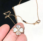 [Shinejoy] COLLIER CLOVER MOP DIAMANT OR ROSE