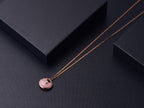 [Shinejoy] COLLIER AMULETTE ROSE GOLD PINK MOP
