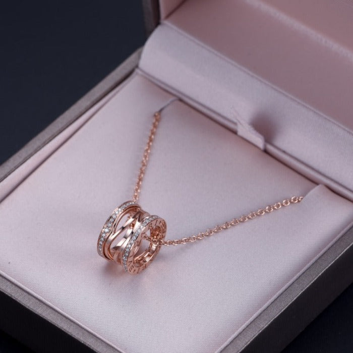 [Shinejoy]ZERO 1 PINK GOLD DIAMOND OPEN NECKLACE