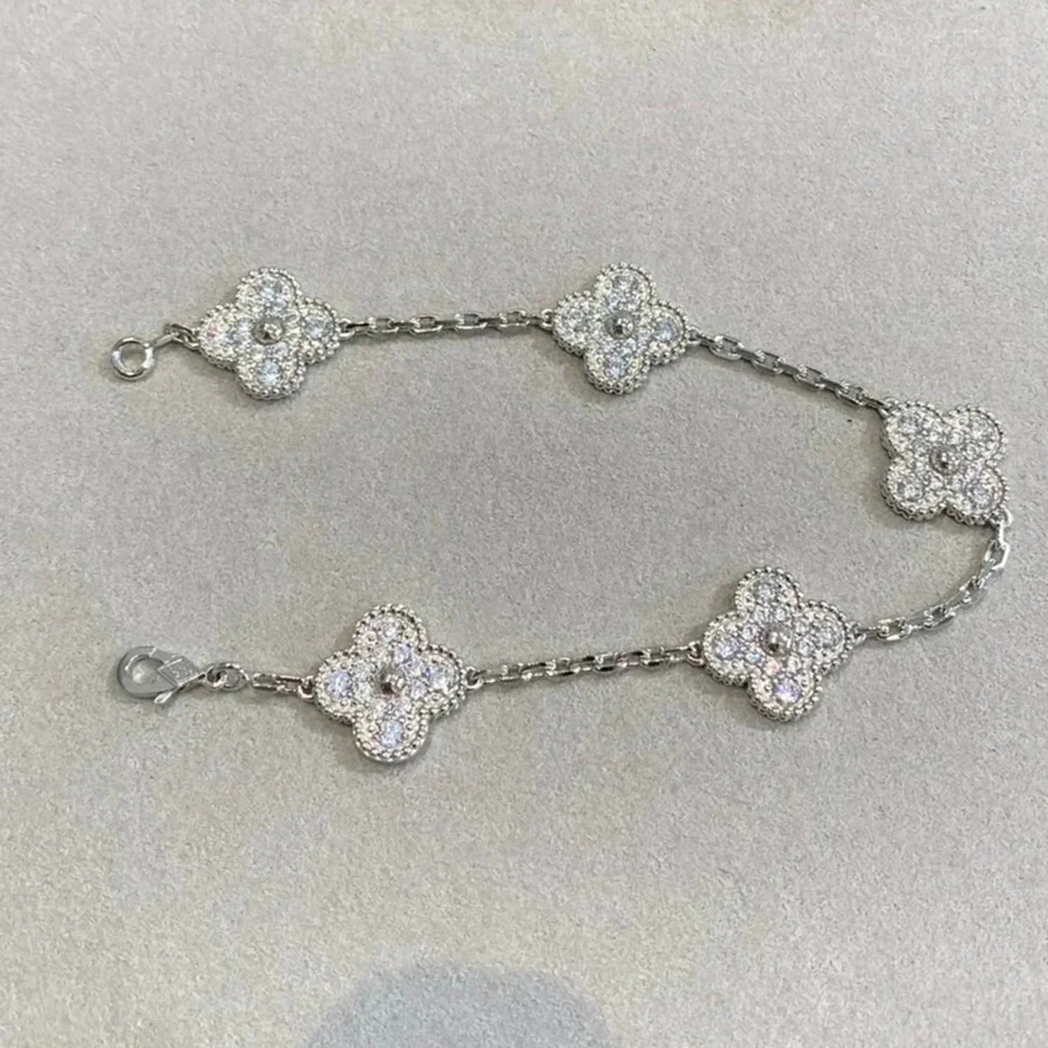 [⭐Shinejoy] CLOVER 5 MOTIF FULL DIAMOND BRACELET COLLECTION