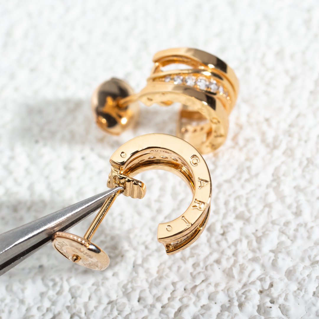 [Shinejoy]ZERO 1 PINK GOLD DIAMONDS EARRINGS