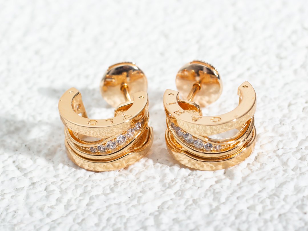 [Shinejoy]ZERO 1 PINK GOLD DIAMONDS EARRINGS