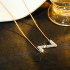 [Shinejoy]VOLT SILVER DIAMOND PEDANT NECKLACE