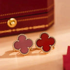 [Shinejoy]CLOVER MEDIUM 1 MOTIFS CARNELIAN  EARRINGS