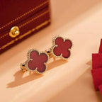 [Shinejoy]CLOVER MEDIUM 1 MOTIFS CARNELIAN  EARRINGS