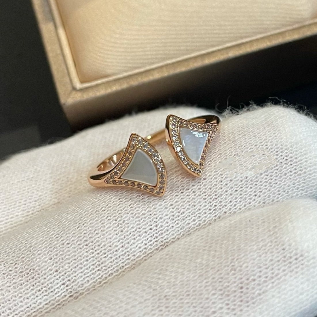 [Shinejoy] DREAM MOP DIAMOND OPEN RING