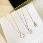 [Shinejoy]CLOVER MINI 9.5MM WHITE MOTHER-OF-PEARL NECKLACE