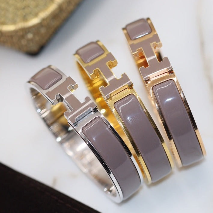 [Shinejoy]H BRACELET 12MM BROWN