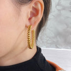 [Shinejoy]CLASH HOOP EARRINGS