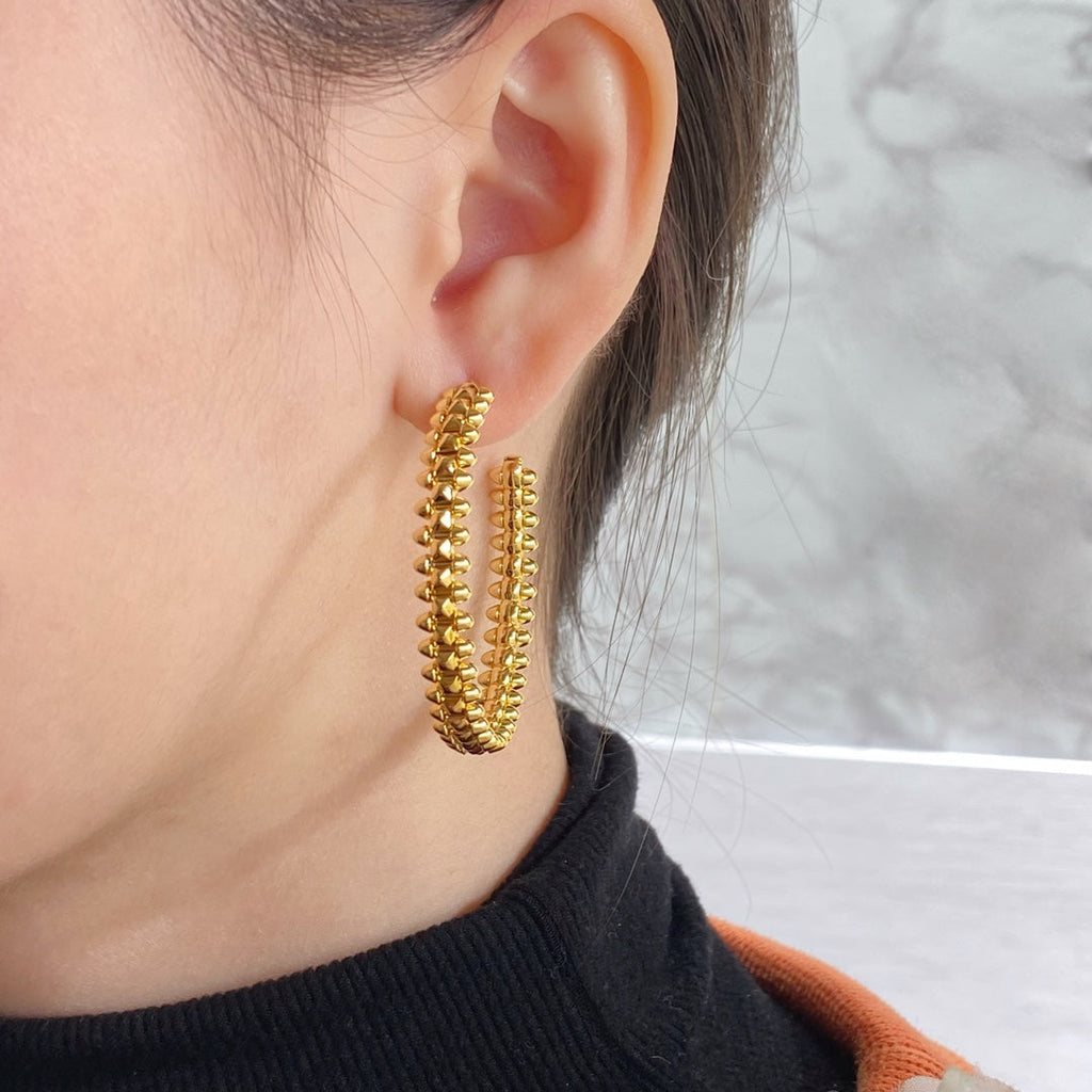 [Shinejoy]CLASH LARGE HOOP EARRINGS