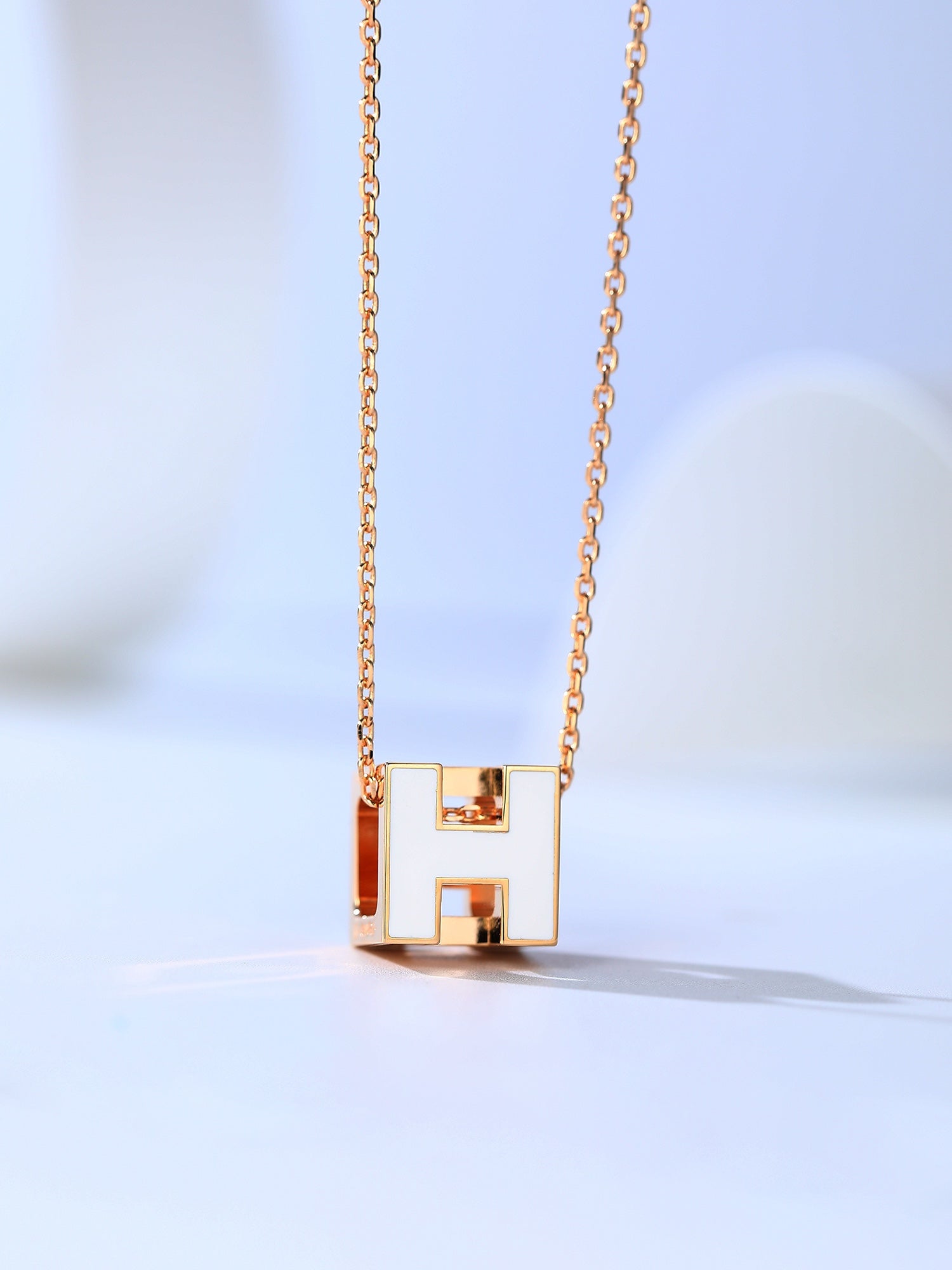 [Shinejoy]H CAGE PINK GOLD NECKLACE