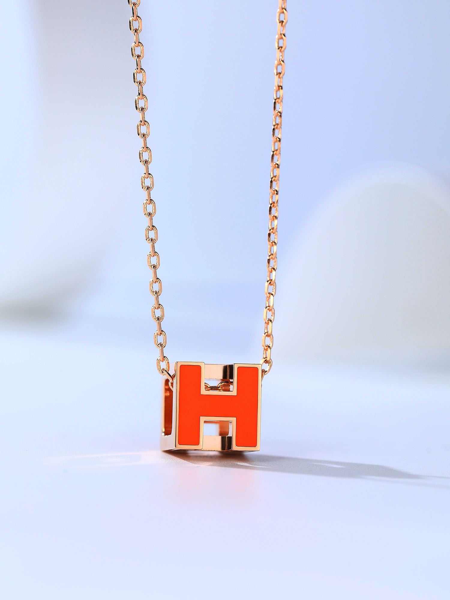 [Shinejoy]H CAGE PINK GOLD NECKLACE