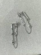 [Shinejoy]CHAINE CHAOS DIAMOND DROP EARRINGS