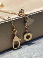 [Shinejoy]DREAM MOP DIAMOND PAVED PINK GOLD NECKLACE