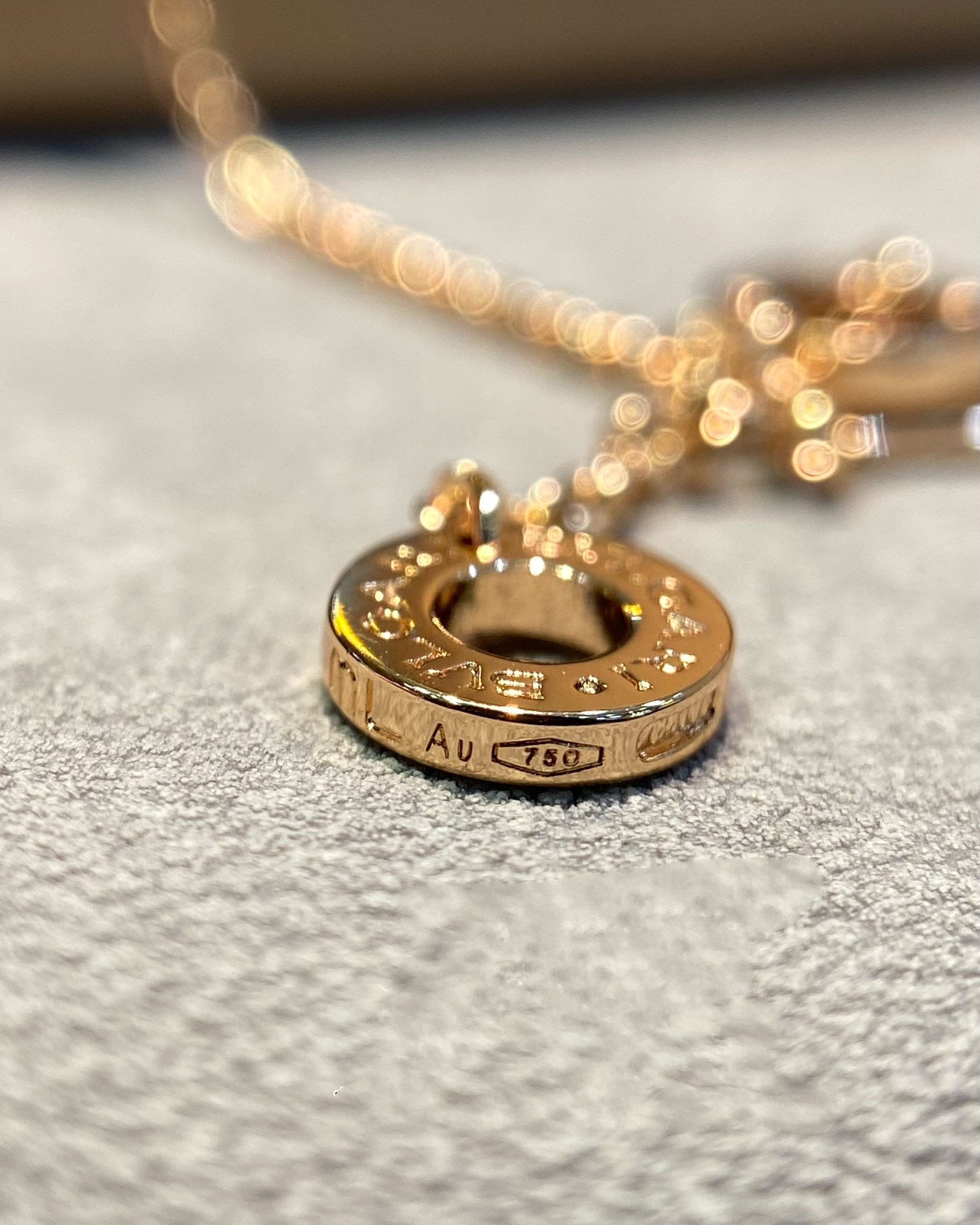 [Shinejoy]DREAM MOP DIAMOND PAVED PINK GOLD NECKLACE