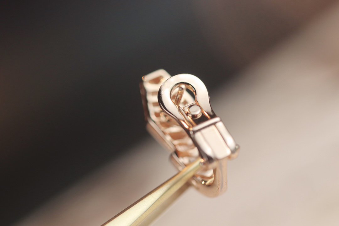 [Shinejoy]SERPENT PINK GOLD DIAMOND EARRINGS