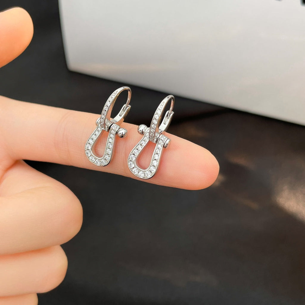 [Shinejoy] FORCE 10 BOUCLES D'OREILLES PENDANTES ENTIÈREMENT EN DIAMANTS MODÈLE MOYEN