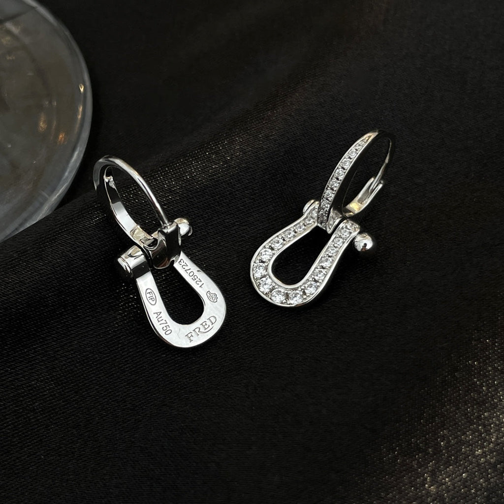 [Shinejoy] FORCE 10 BOUCLES D'OREILLES PENDANTES ENTIÈREMENT EN DIAMANTS MODÈLE MOYEN