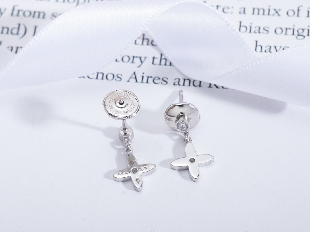 [Shinejoy]VIDYLLE SILVER DIAMOND MINI DROP EARRINGS
