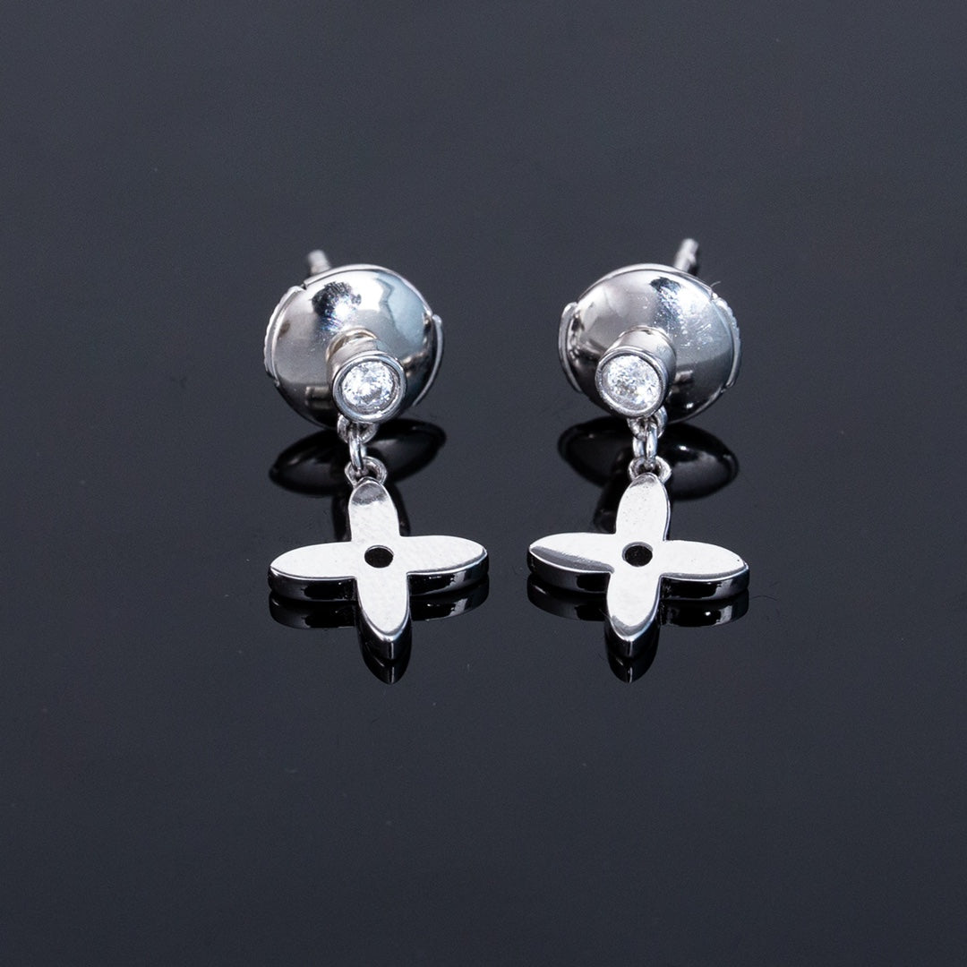[Shinejoy]VIDYLLE SILVER DIAMOND MINI DROP EARRINGS