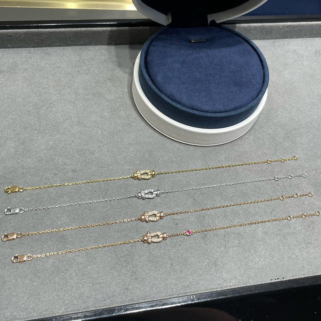 [Shinejoy]FORCE 10 BRACELET À MAILLES EN DIAMANT ROSE ET OR