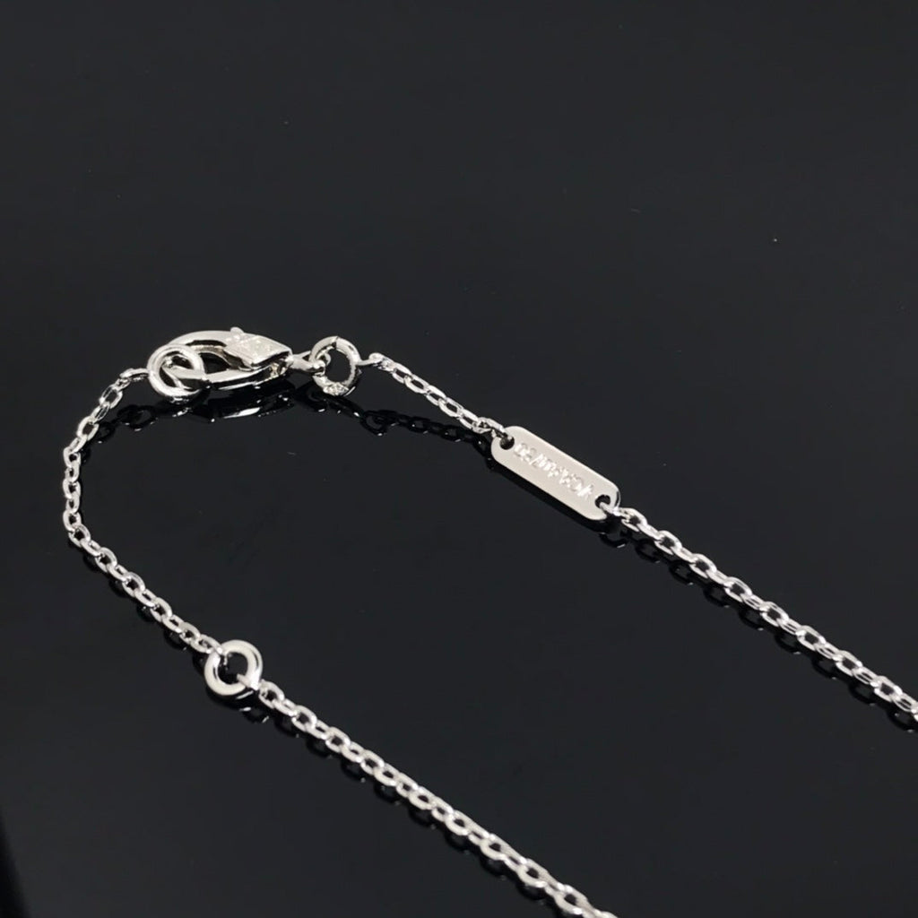 [Shinejoy]CLOVER PIETERSITE SILVER LONG NECKLACE