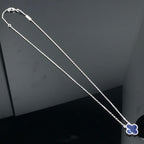 [Shinejoy]CLOVER PIETERSITE SILVER LONG NECKLACE